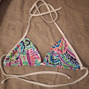 Colorful Patterned Bikini Top